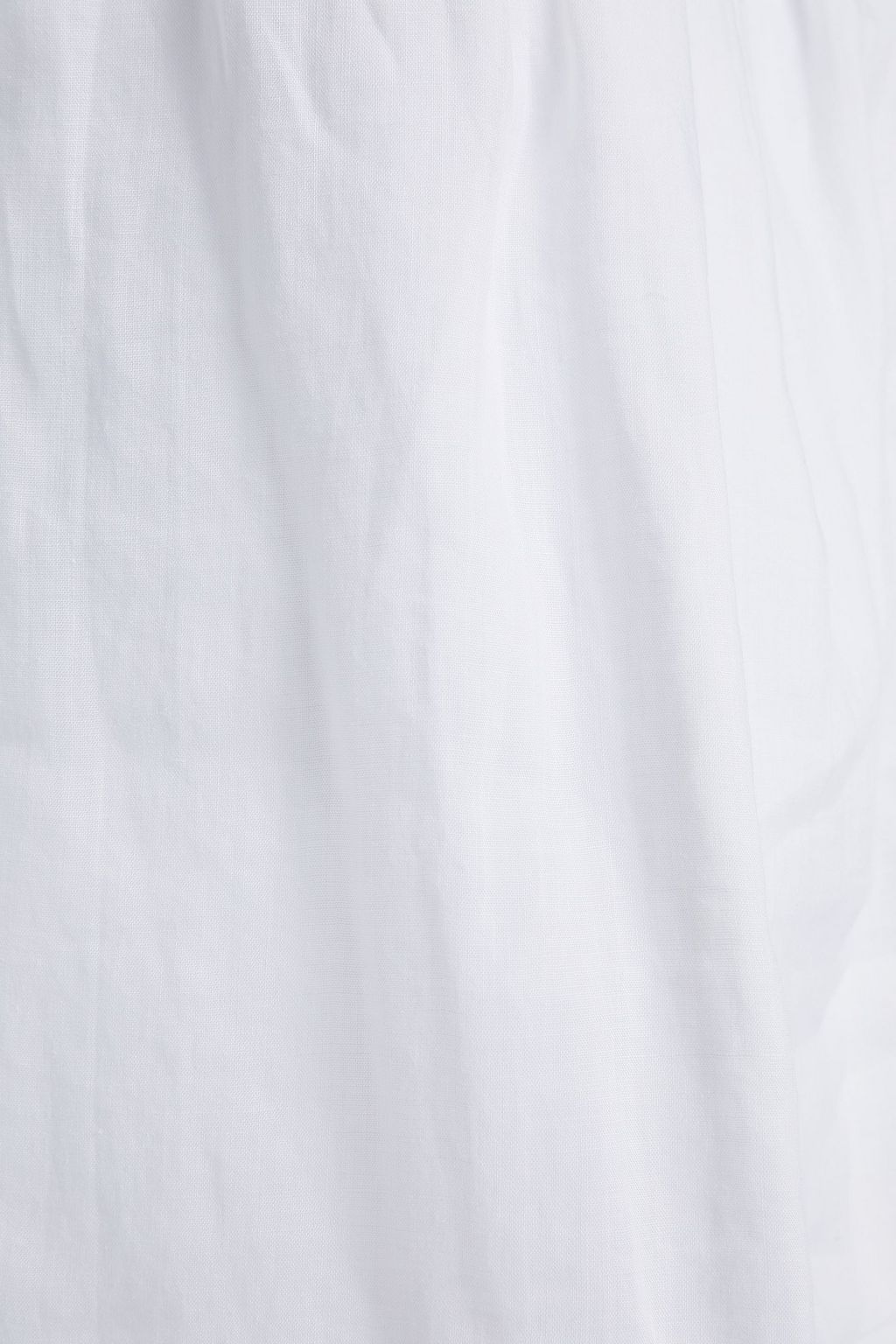 FRAME Off-the-shoulder cropped ramie-mousseline top