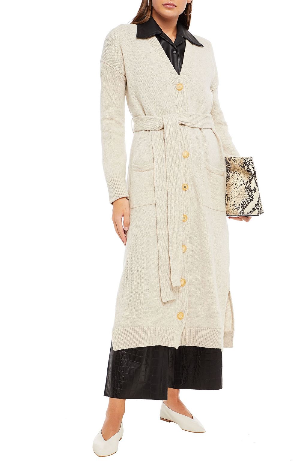 &DAUGHTER Ronnie belted wool cardigan