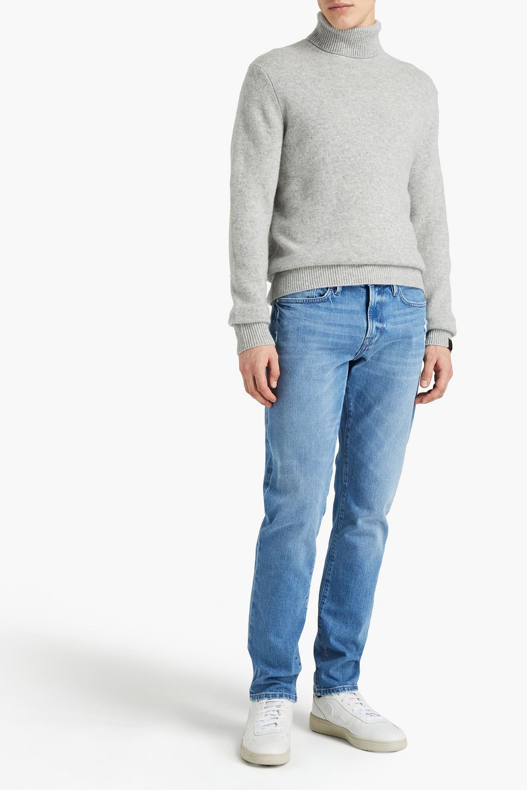 FRAME L'Homme slim-fit faded denim jeans