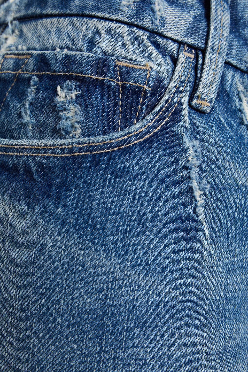 FRAME Le Mini Boot-Cut distressed mid-rise bootcut jeans