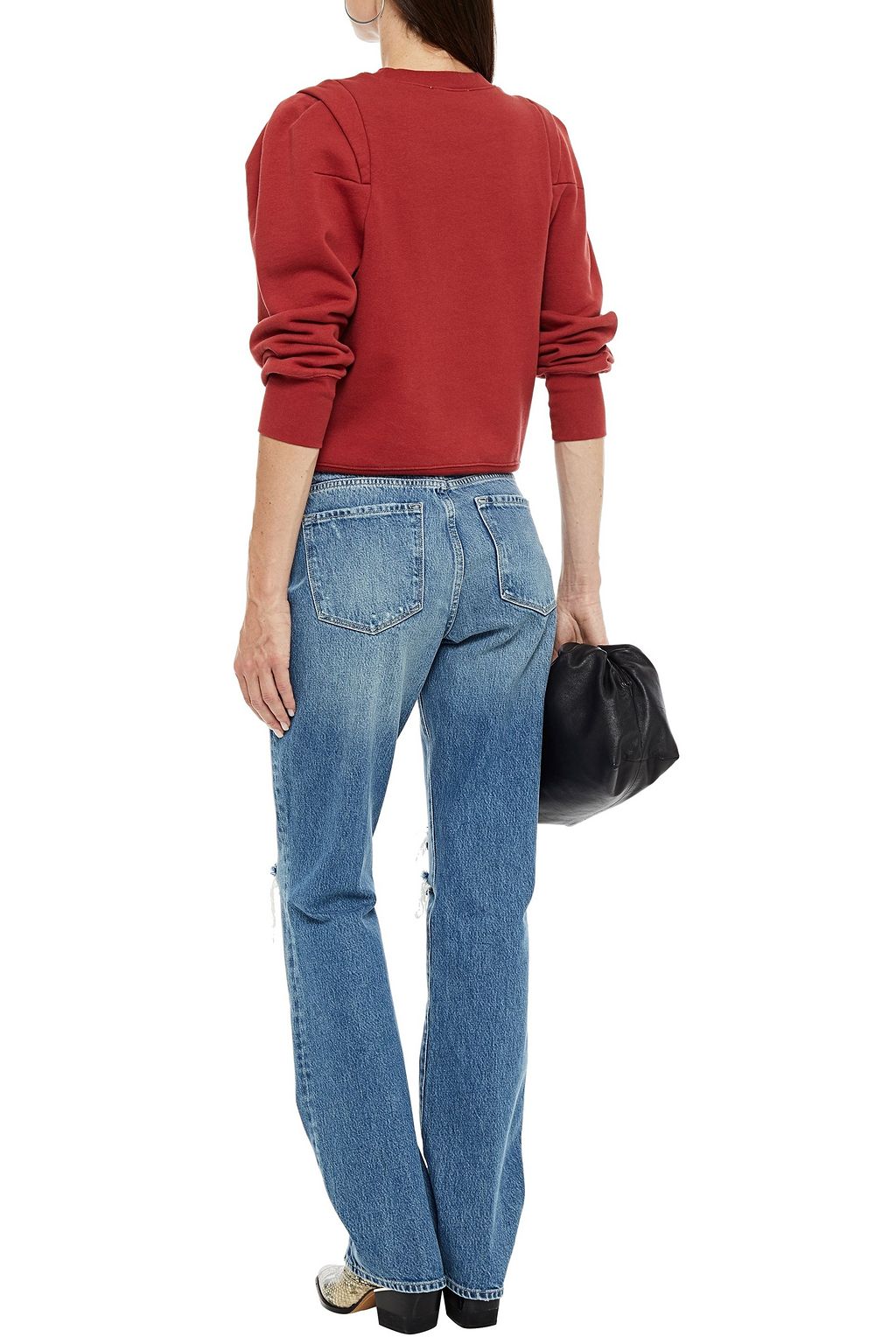 FRAME Le Mini Boot-Cut distressed mid-rise bootcut jeans