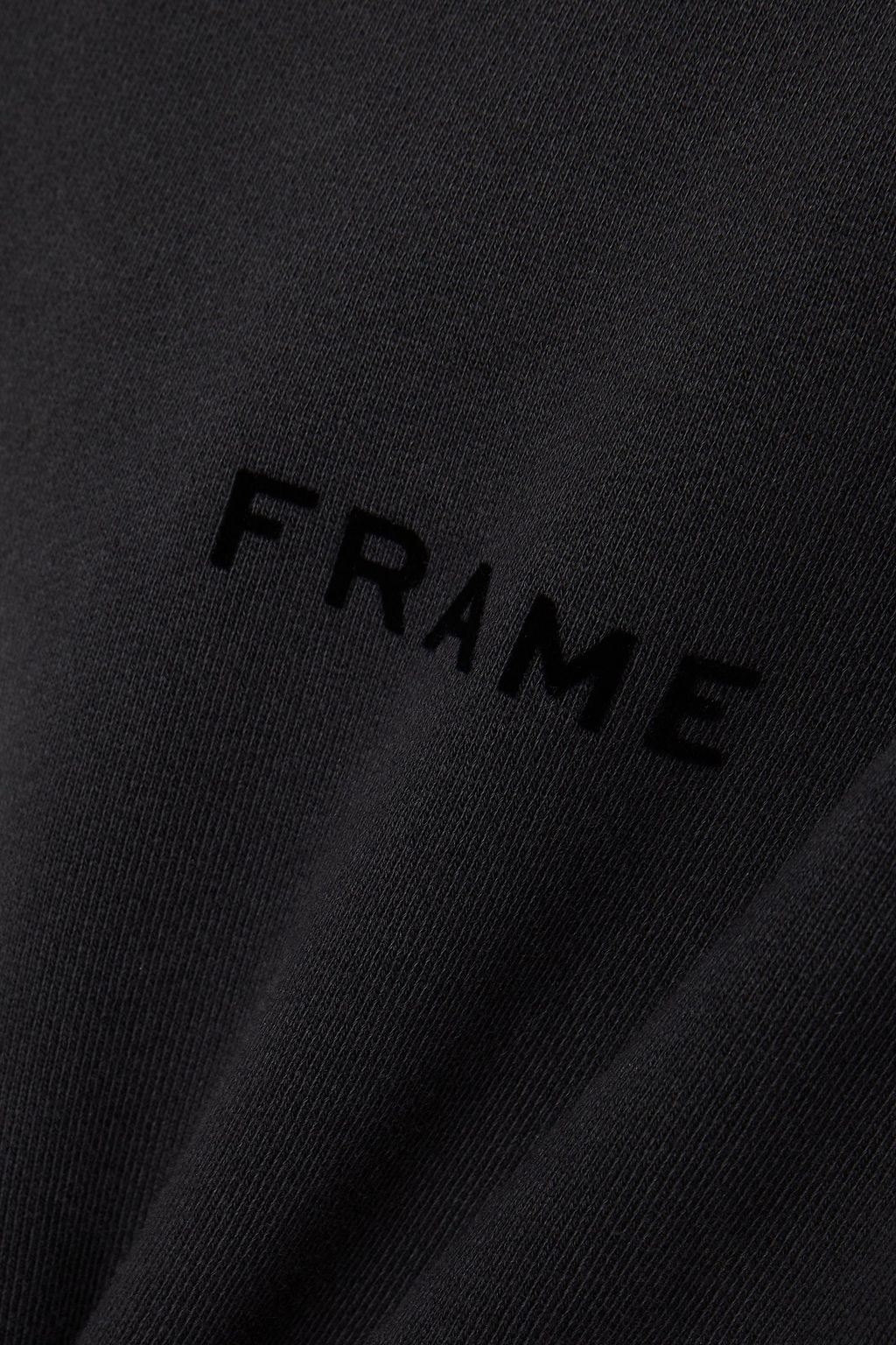 FRAME Flocked cotton-fleece sweatshirt