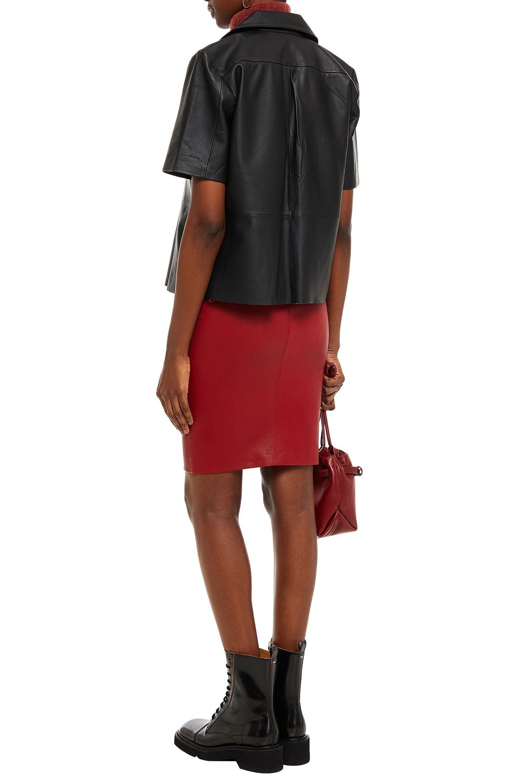 WALTER BAKER Leather mini skirt