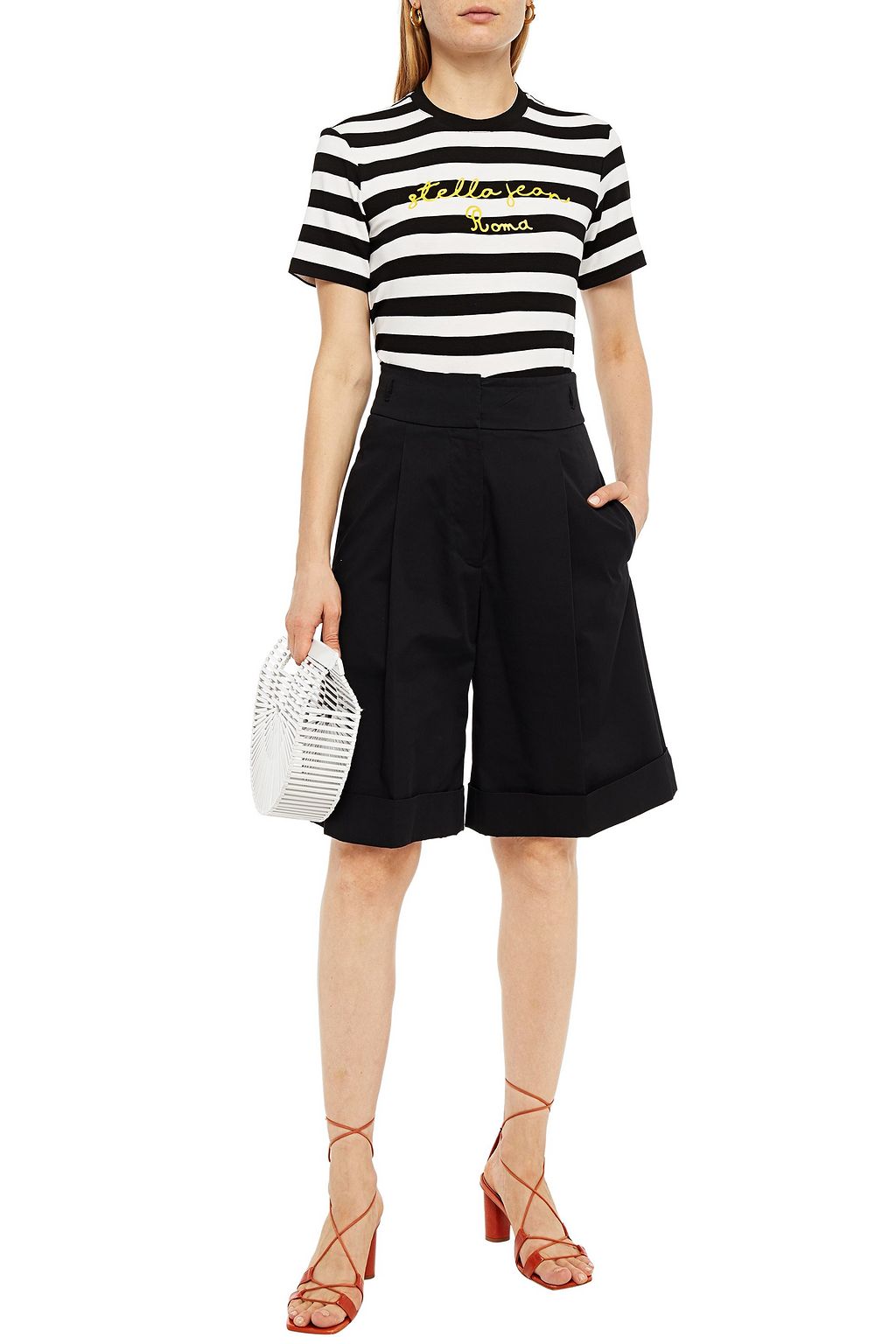STELLA JEAN Printed stretch-jersey T-shirt