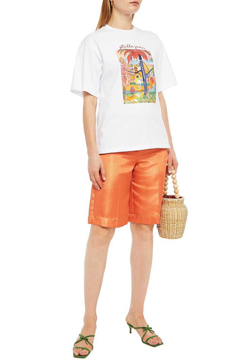 STELLA JEAN Printed cotton-jersey T-shirt