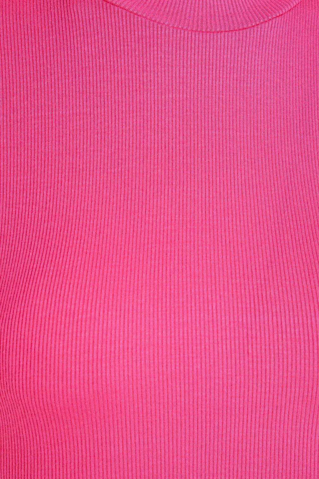 TWENTY MONTRÉAL Cropped ribbed jersey top