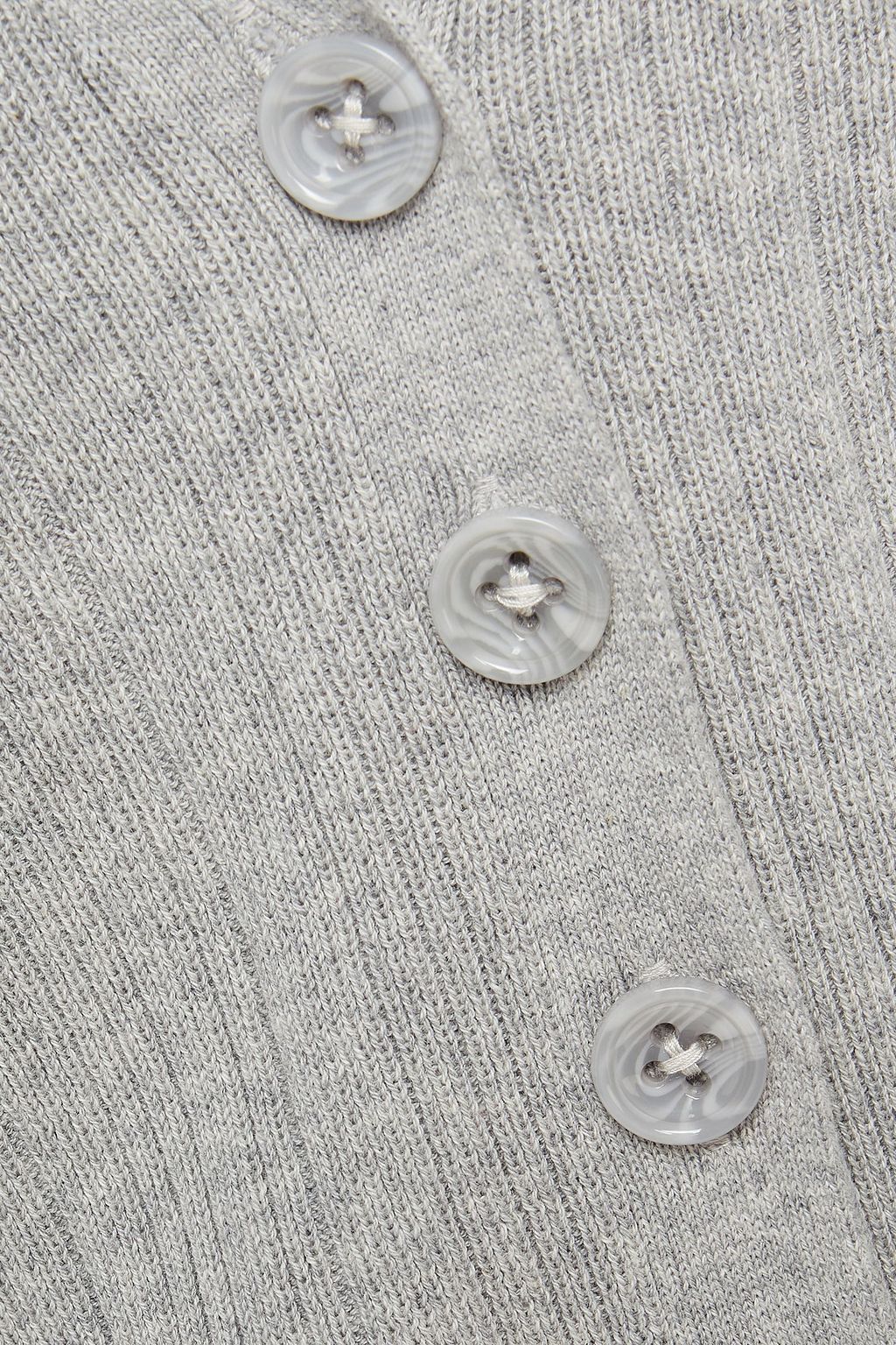 COTTON BY AUTUMN CASHMERE Ribbed cotton cardigan
