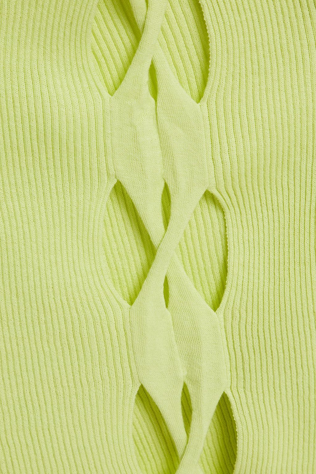 COTTON BY AUTUMN CASHMERE Cutout ribbed cotton sweater