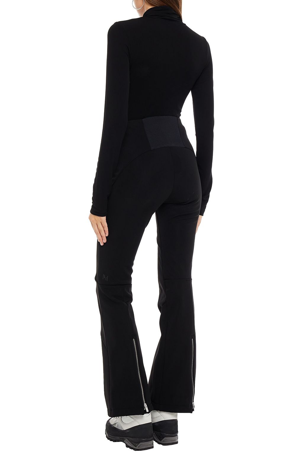HOLDEN Zip-detailed scuba flared pants