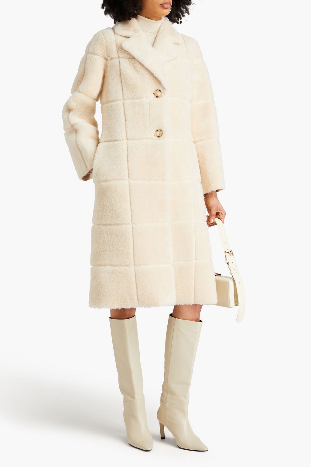 LVIR Mantel aus gestepptem Shearling-Imitat