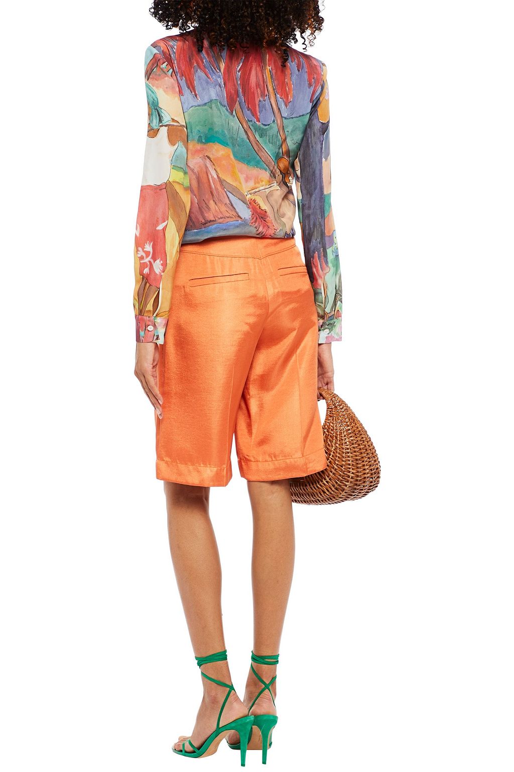 STELLA JEAN Printed silk crepe de chine shirt