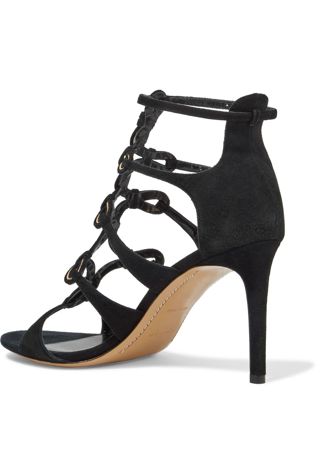 ETRO Metallic-trimmed suede sandals