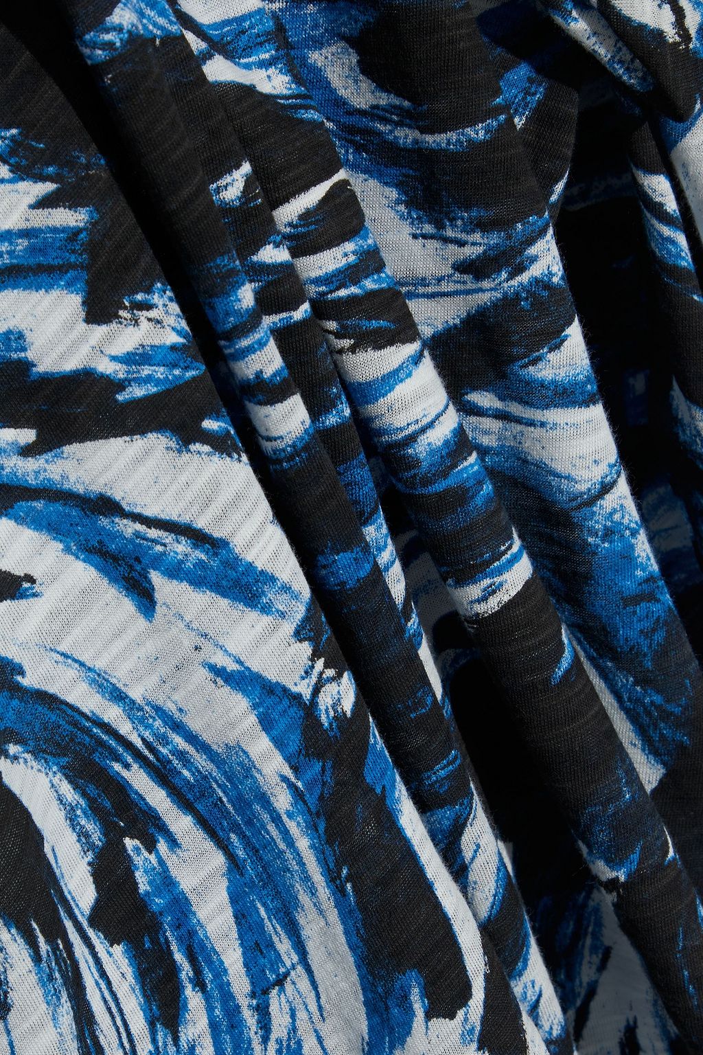 PROENZA SCHOULER Gathered printed slub cotton-jersey top