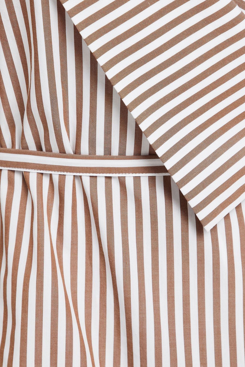 STELLA JEAN Striped cotton-poplin wrap blouse