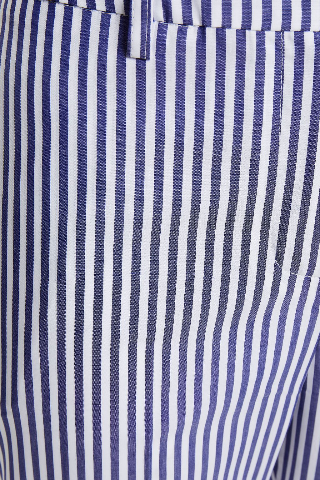 STELLA JEAN Cropped striped cotton-poplin tapered pants