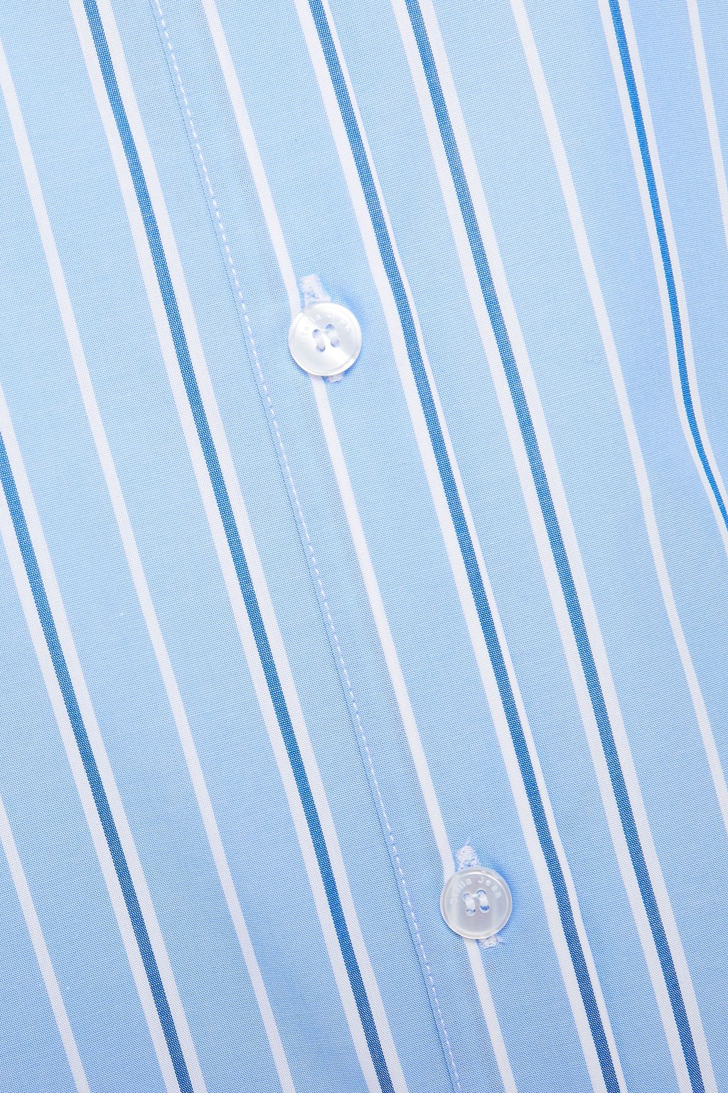 STELLA JEAN Striped cotton-poplin shirt