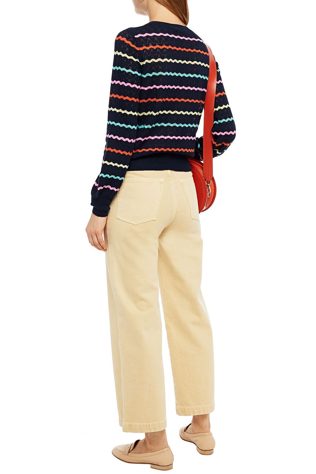 AUTUMN CASHMERE Pointelle-knit cashmere sweater
