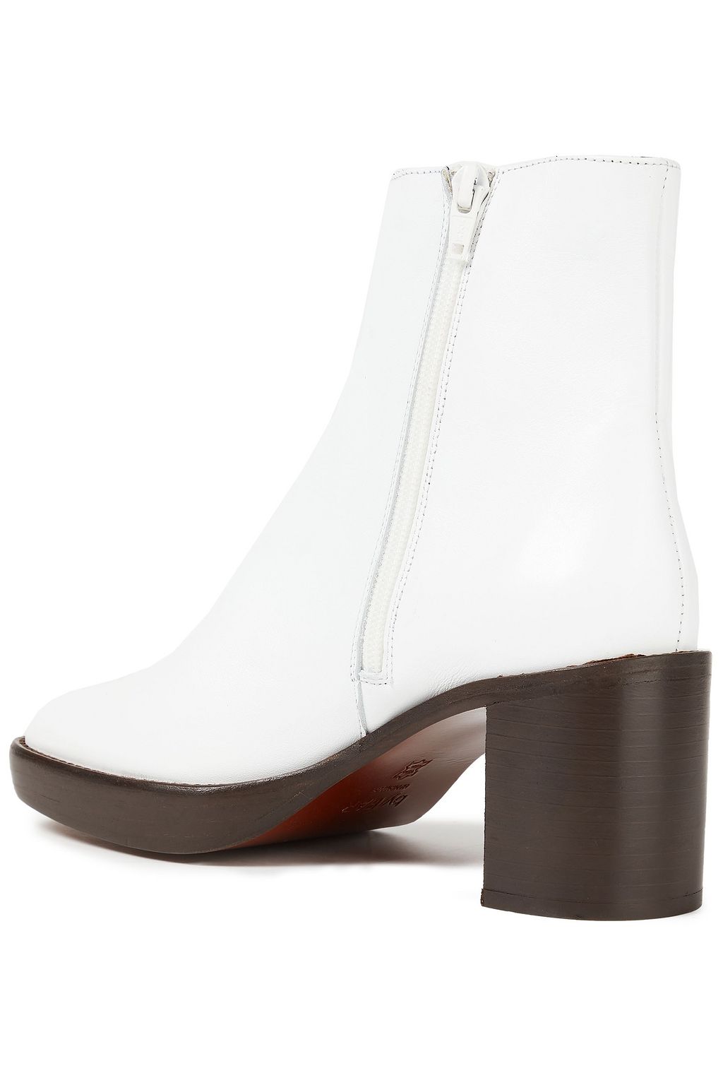 BY FAR Ellen leather platform ankle boots