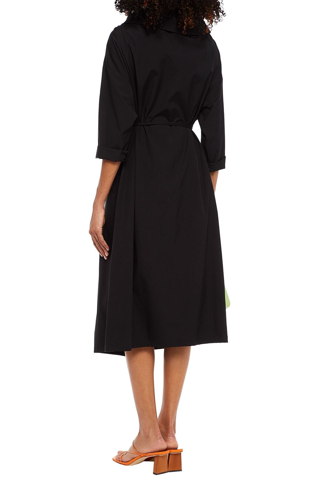 STELLA JEAN Printed cotton-poplin midi wrap dress