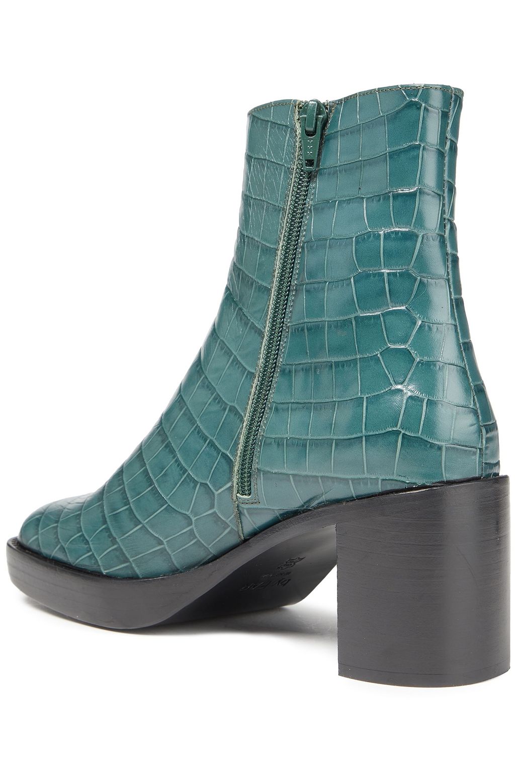BY FAR Ellen croc-effect leather ankle boots