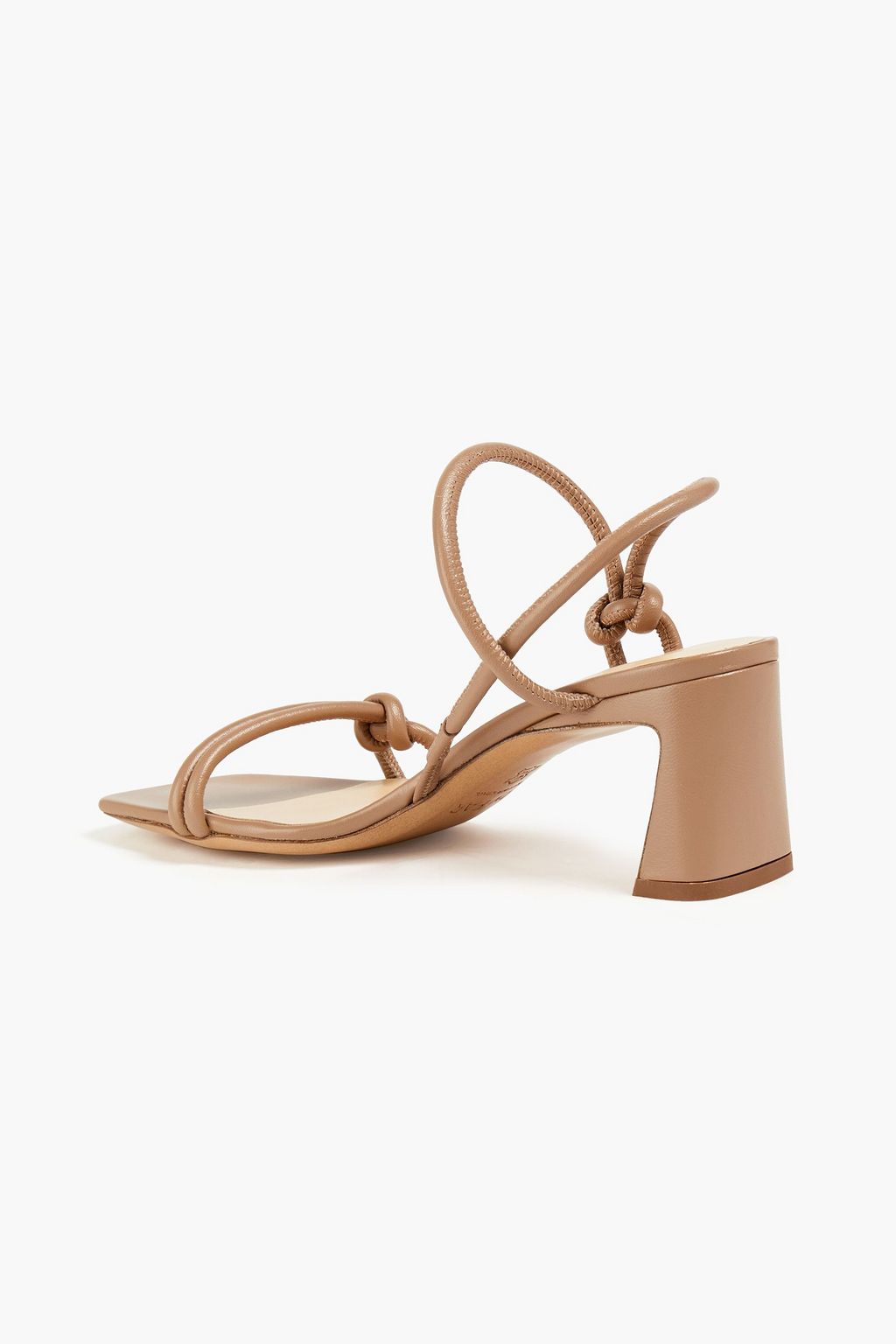 BY FAR Charlie knotted leather slingback sandals