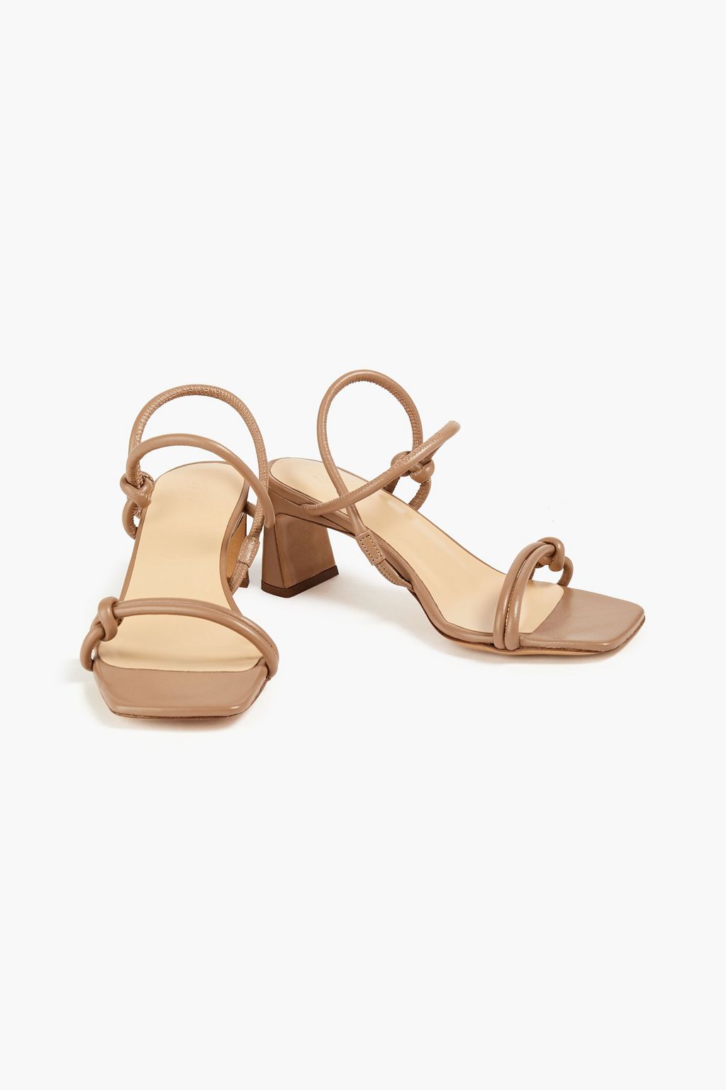 BY FAR Charlie knotted leather slingback sandals