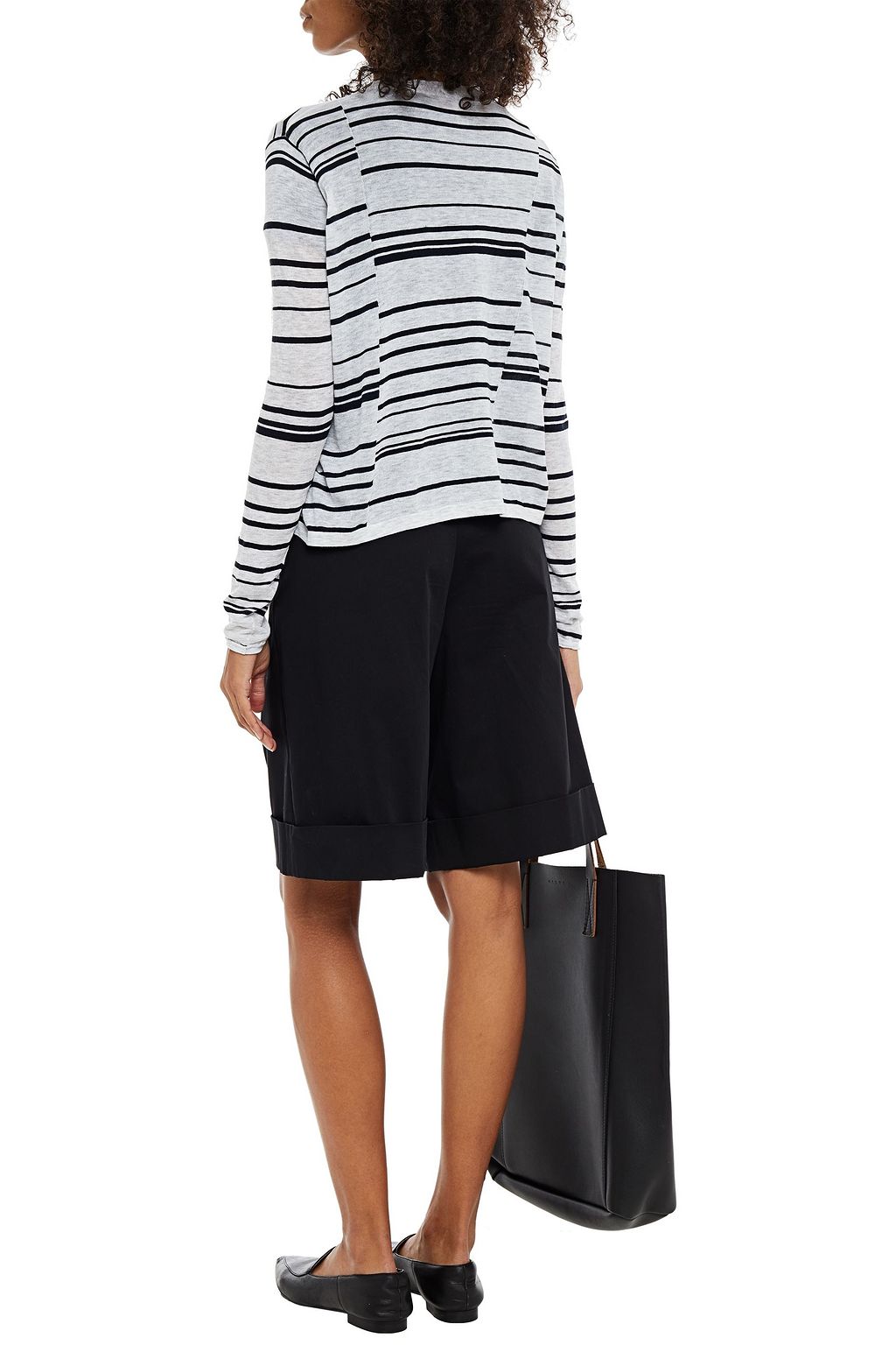 COTTON BY AUTUMN CASHMERE Striped cotton cardigan
