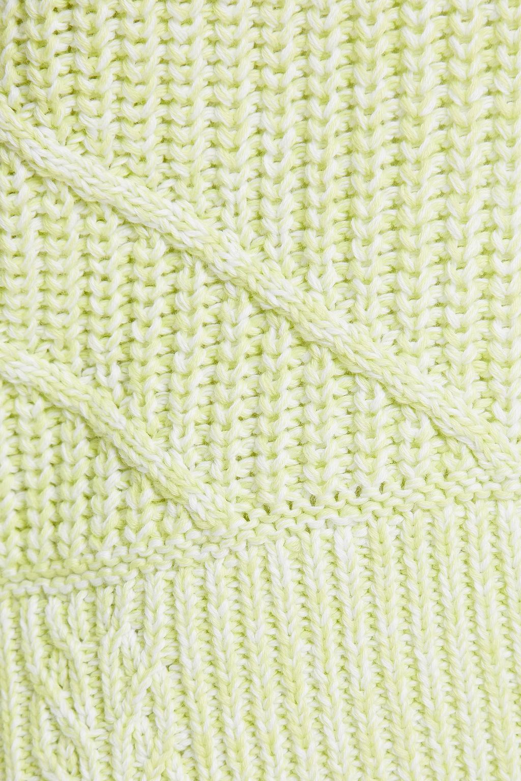 COTTON BY AUTUMN CASHMERE Ribbed mélange cotton sweater