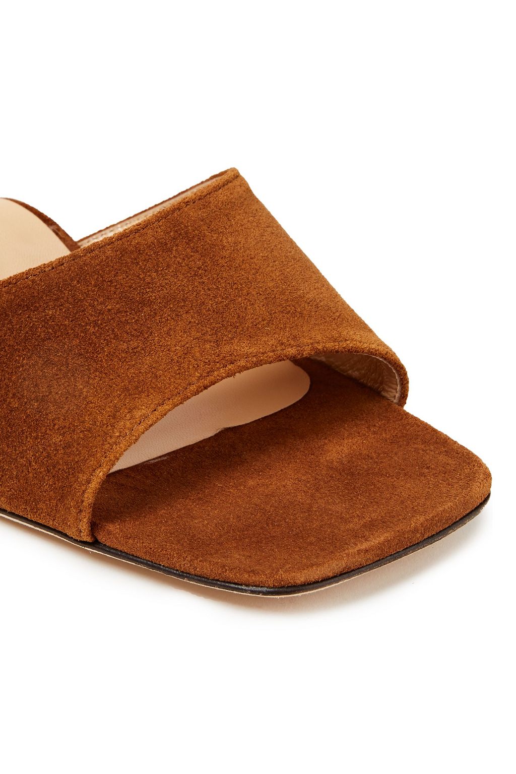 BY FAR Greta suede wedge sandals