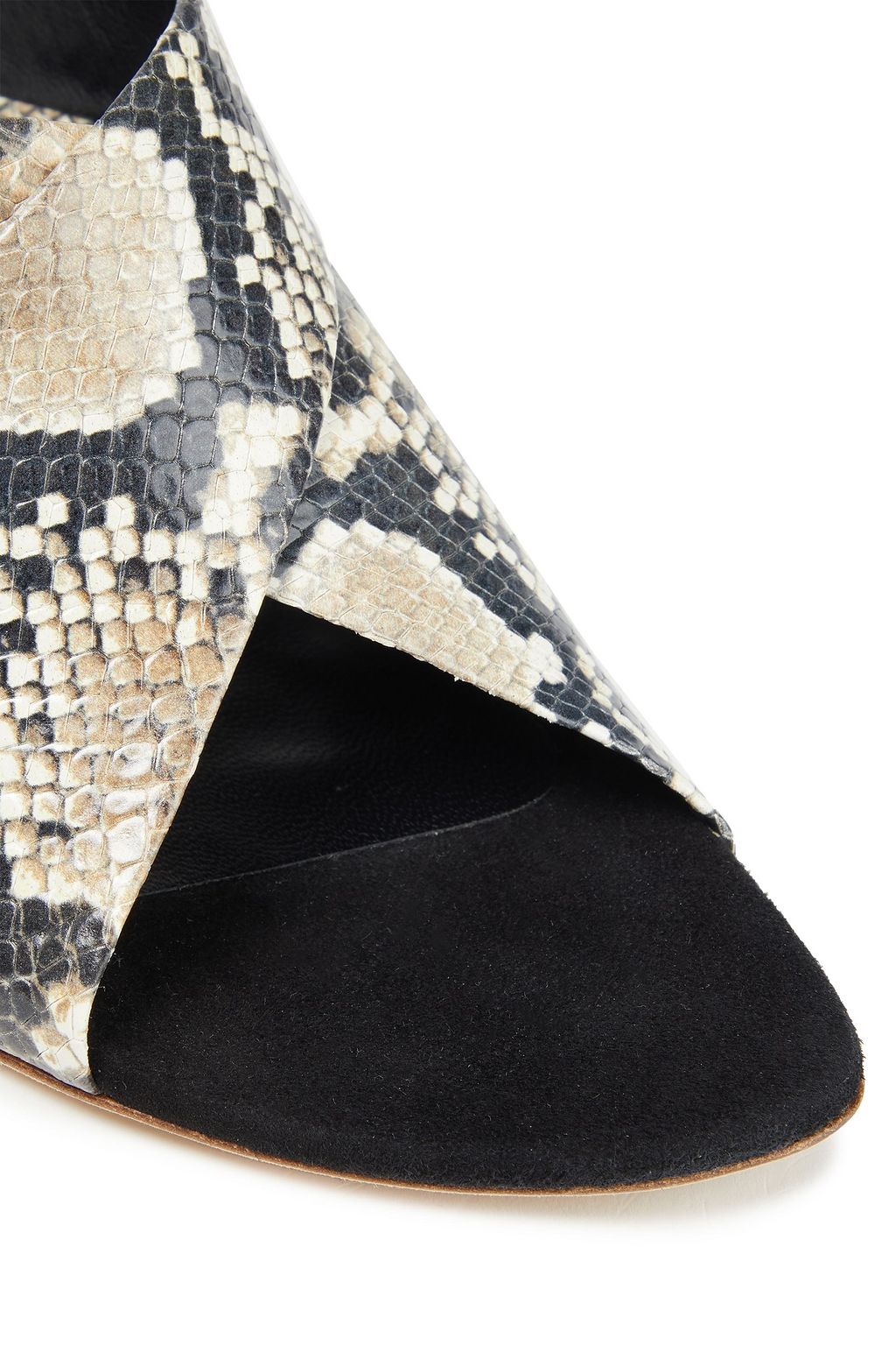 BY FAR Jaz snake-effect leather mules