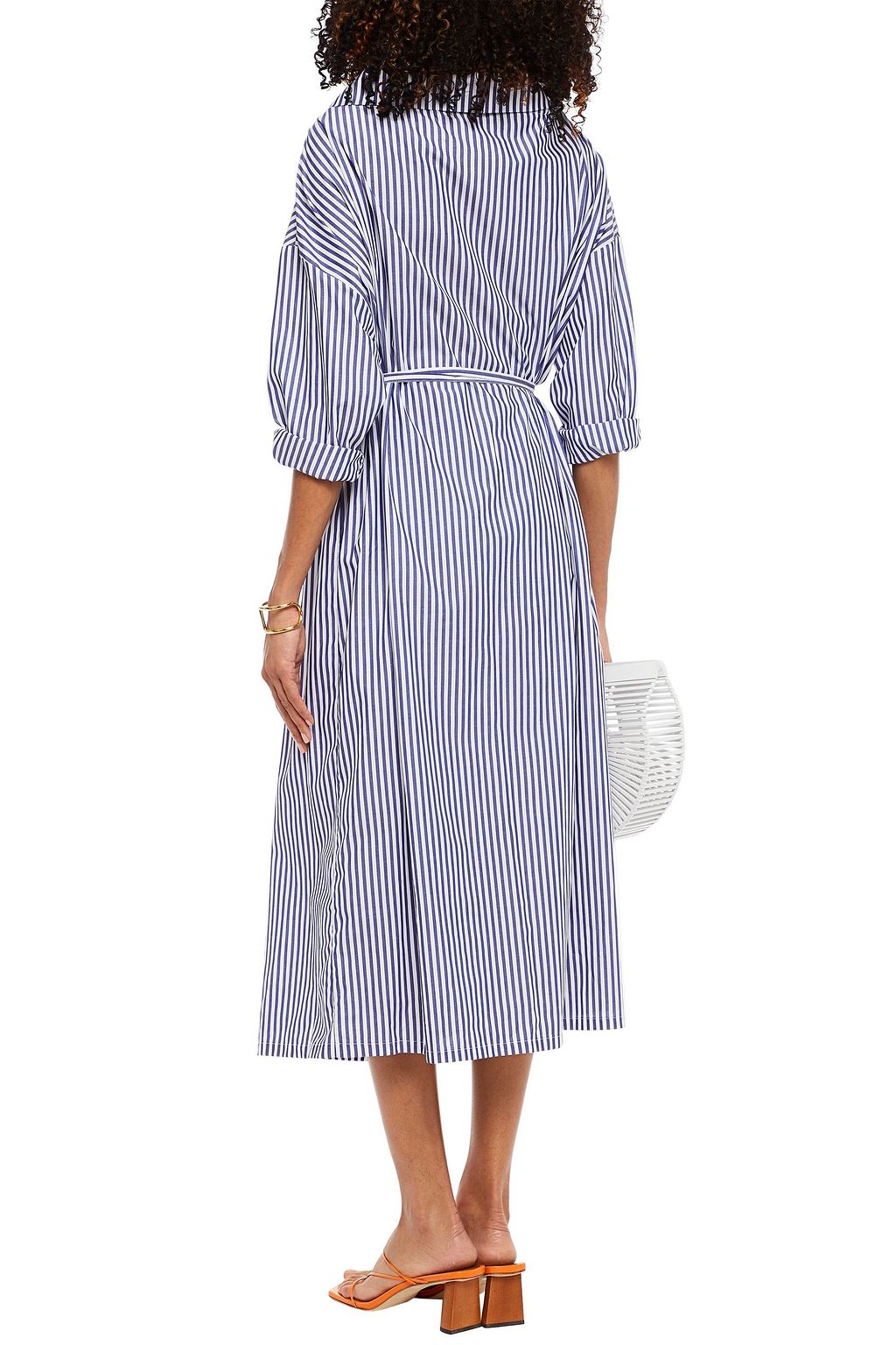 STELLA JEAN Printed cotton midi wrap dress