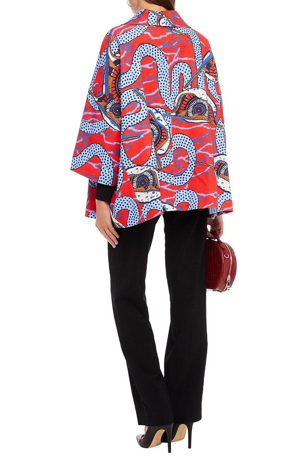 STELLA JEAN Oversized printed cotton-blend canvas jacket