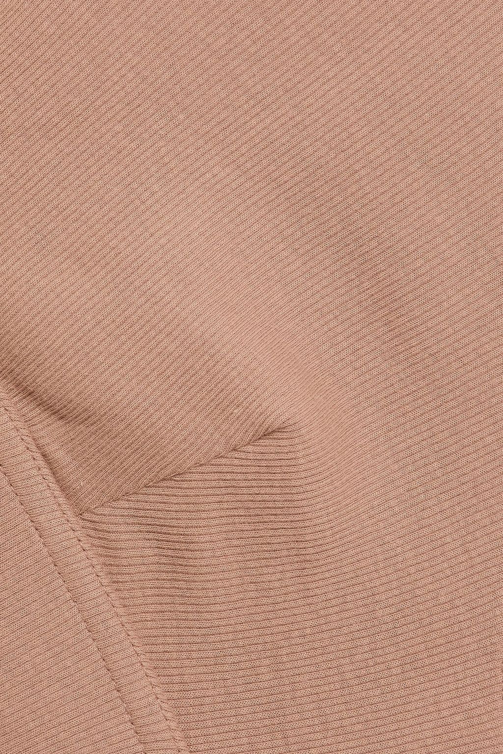 COMMANDO Ribbed stretch cotton and modal-blend sports bra