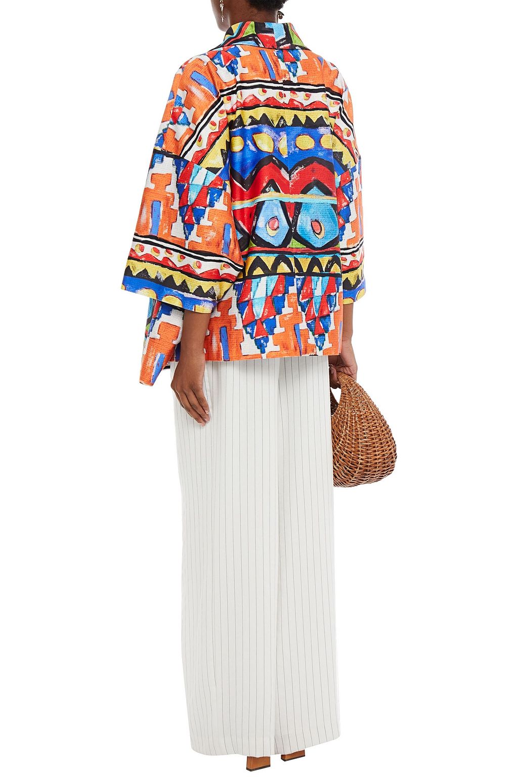 STELLA JEAN Oversized printed cotton-blend jacket