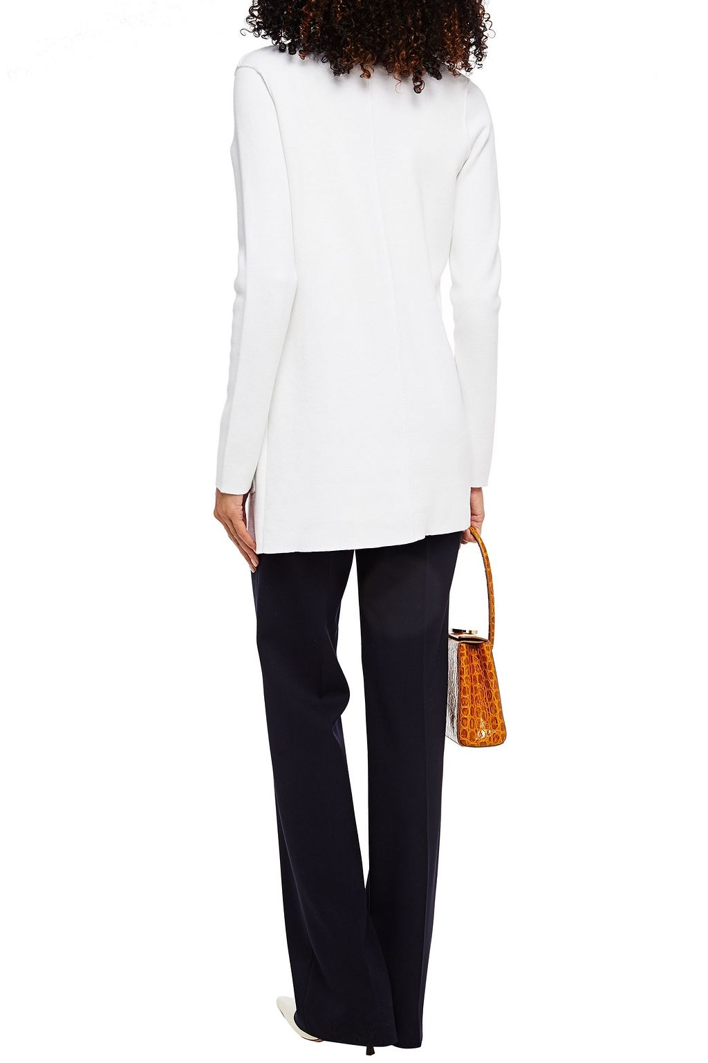 COTTON BY AUTUMN CASHMERE Double-breasted ribbed cotton blazer