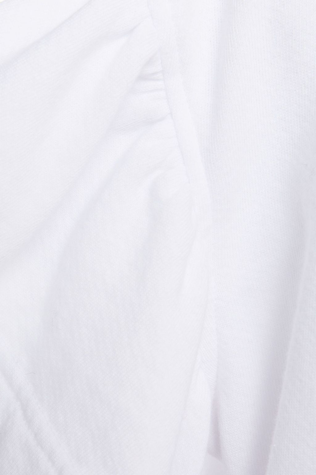 ALICE + OLIVIA Cropped ruffled French cotton-terry sweatshirt