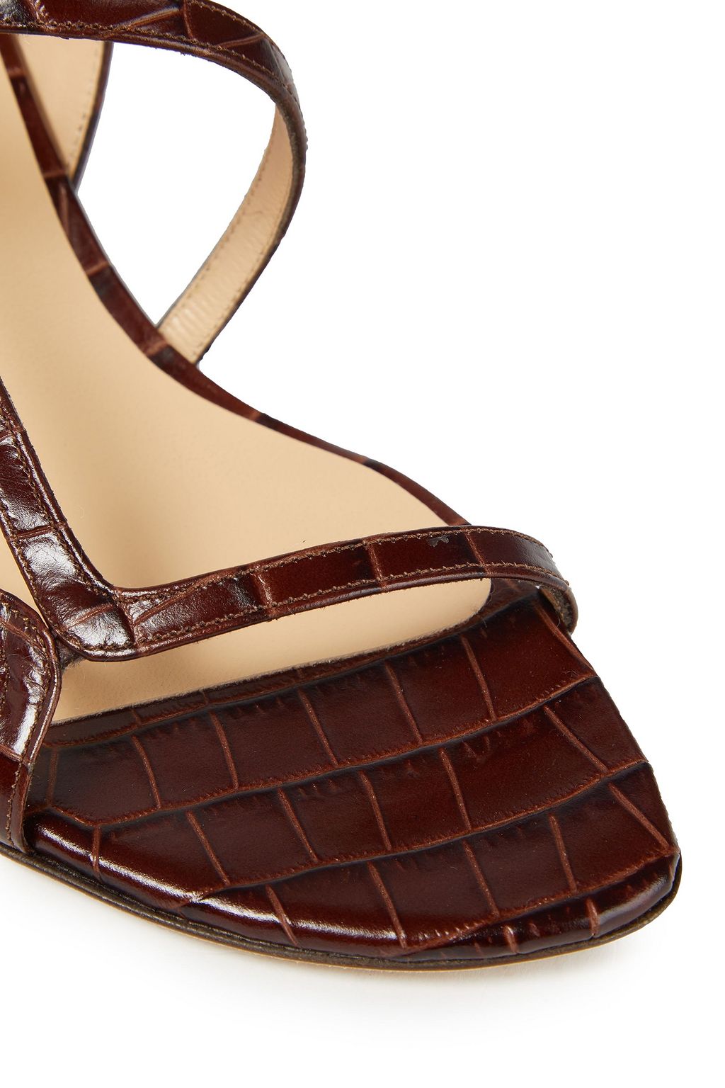BY FAR Brigette croc-effect leather sandals