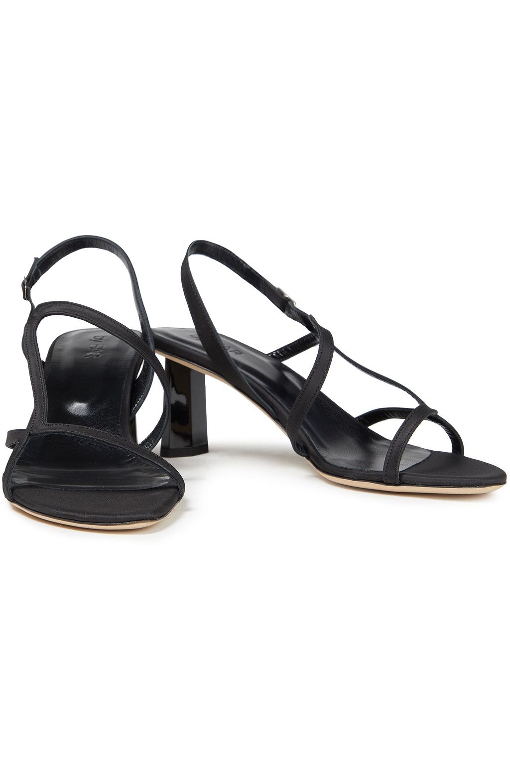 BY FAR Brigette satin sandals