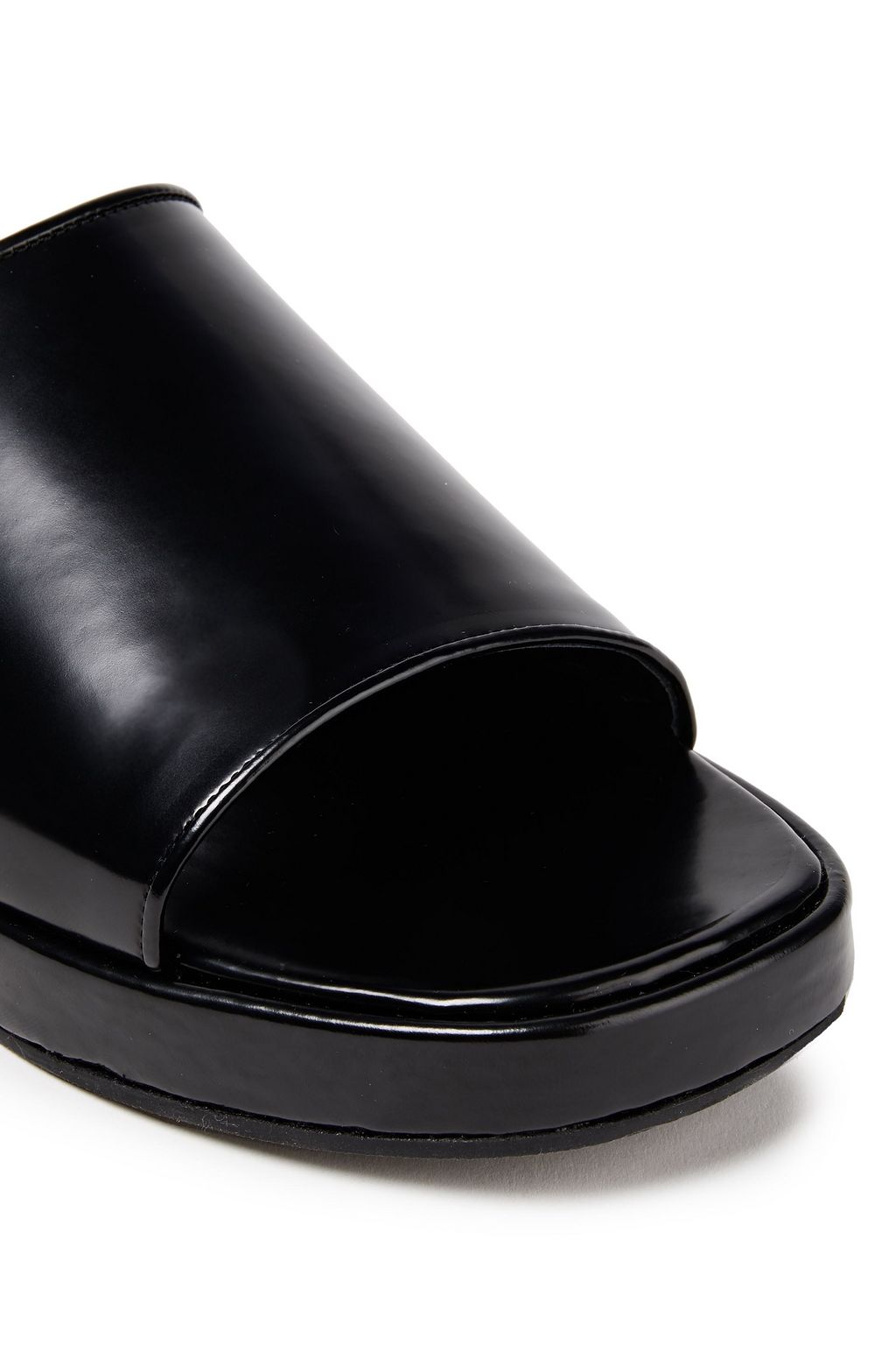 BY FAR Shoshana patent-leather slides