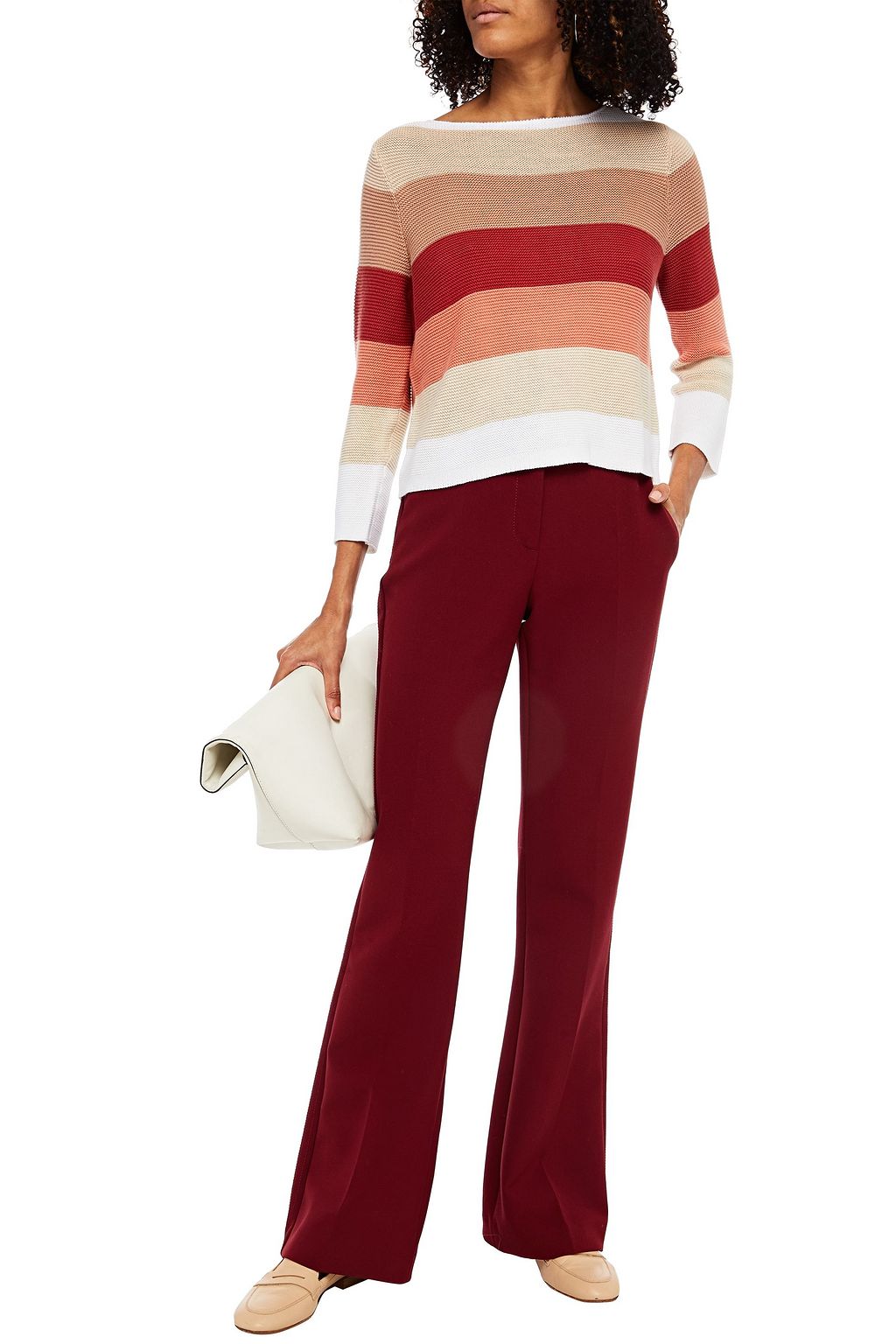 COTTON BY AUTUMN CASHMERE Striped cotton sweater