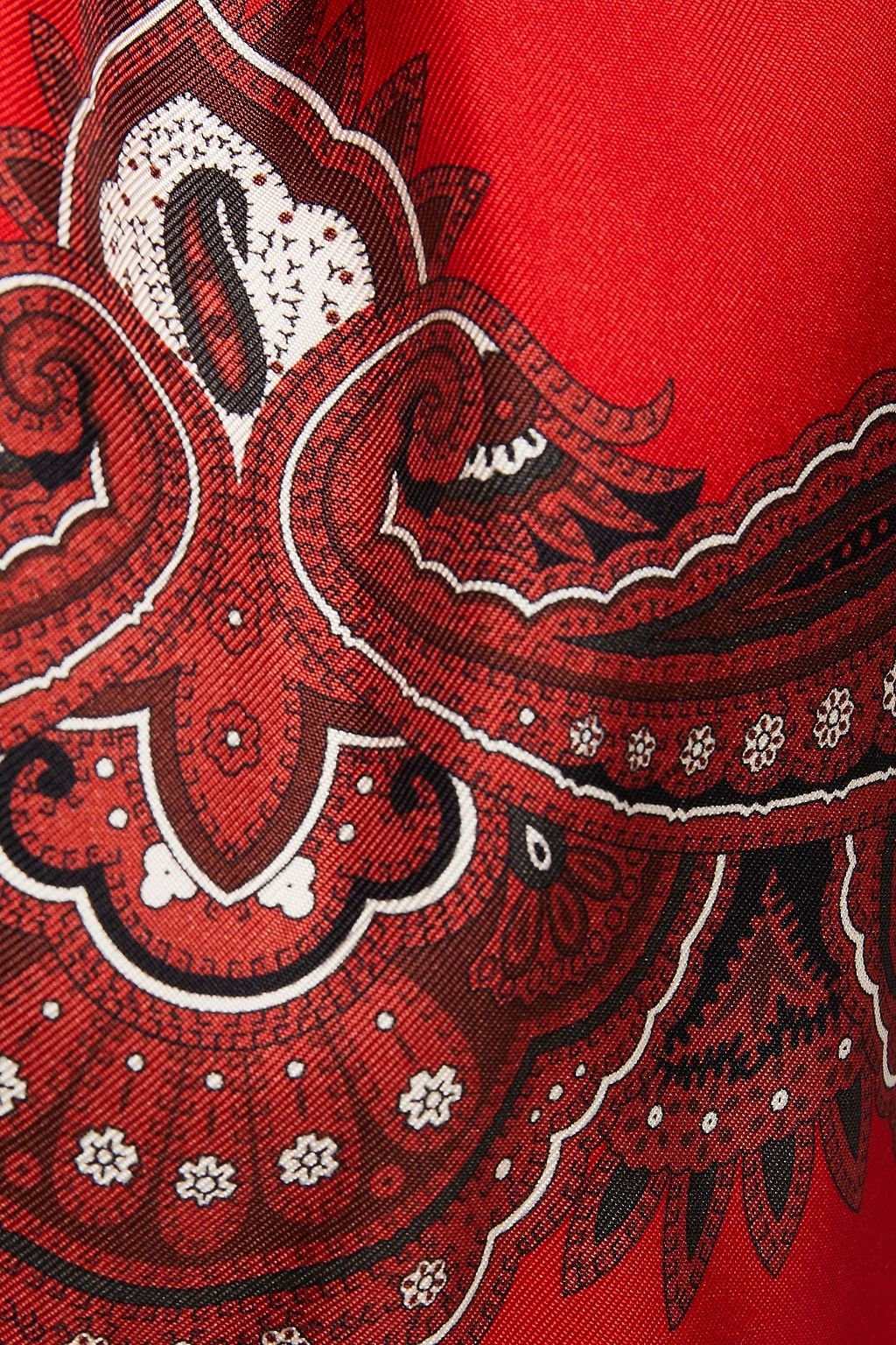 MCQUEEN Paisley-print silk-twill top