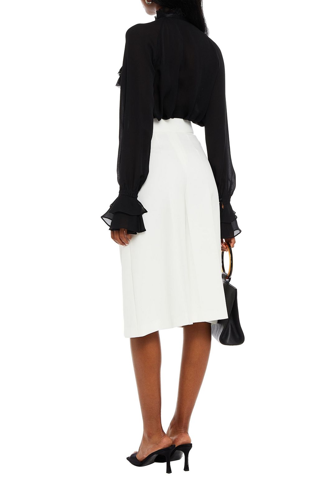 ALEXANDRE VAUTHIER Pleated crepe culottes
