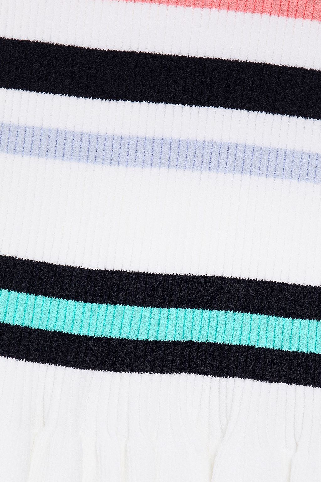 AUTUMN CASHMERE Striped ribbed-knit top