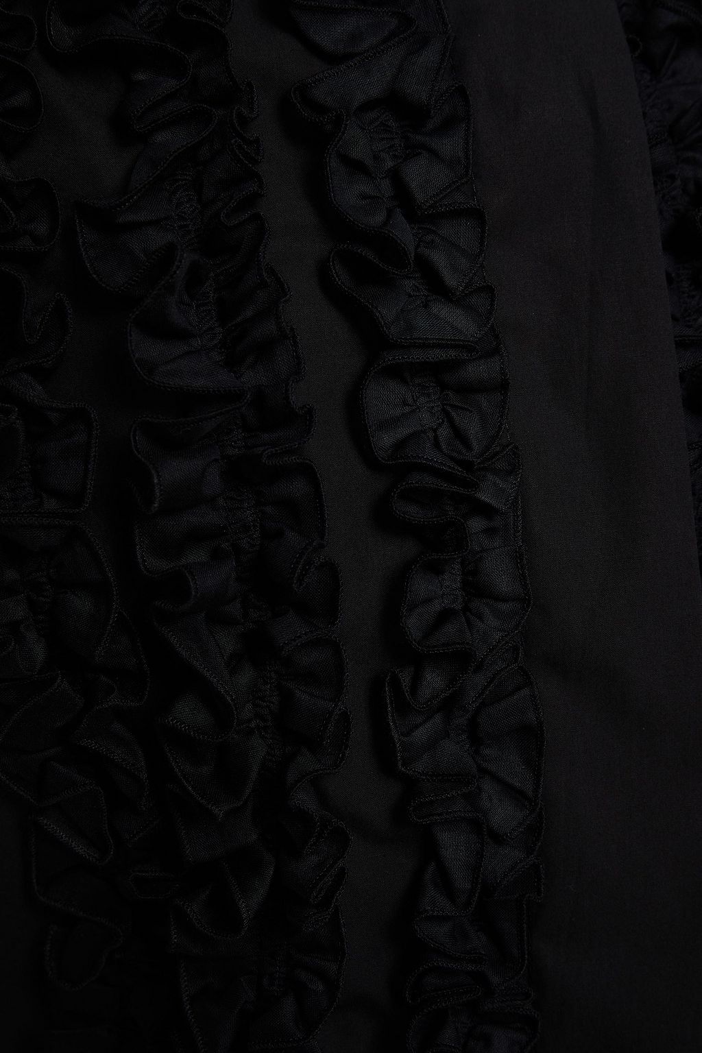 ALEXANDRE VAUTHIER Ruffled cotton-poplin top