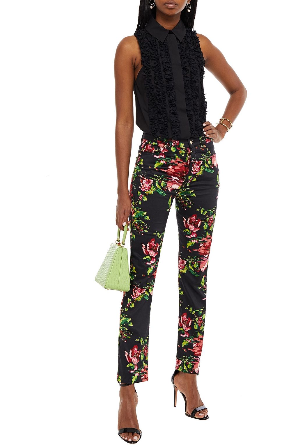 ALEXANDRE VAUTHIER Ruffled cotton-poplin top