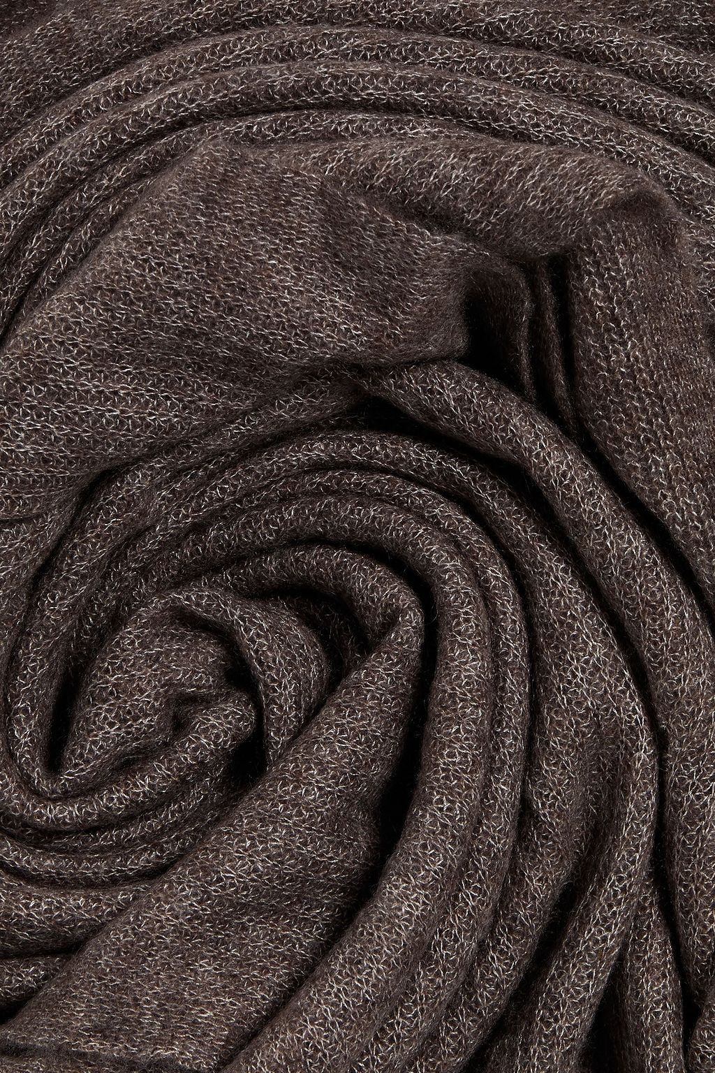 AUTUMN CASHMERE Distressed mélange cashmere and silk-blend scarf