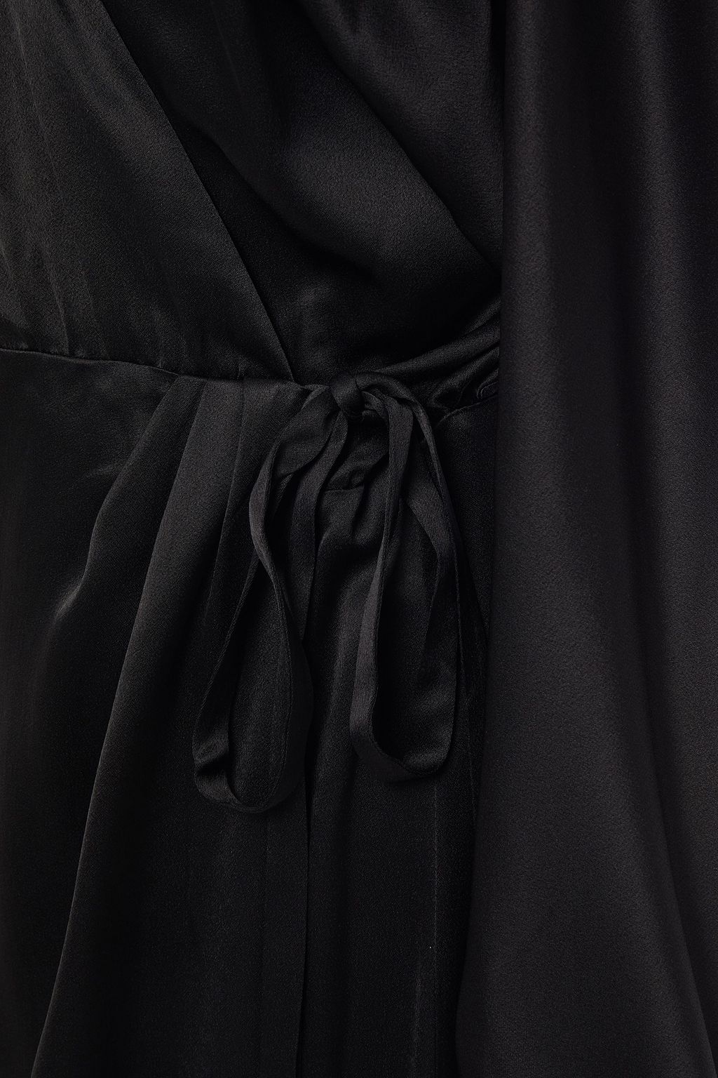 VANESSA COCCHIARO Gathered satin-crepe maxi wrap dress