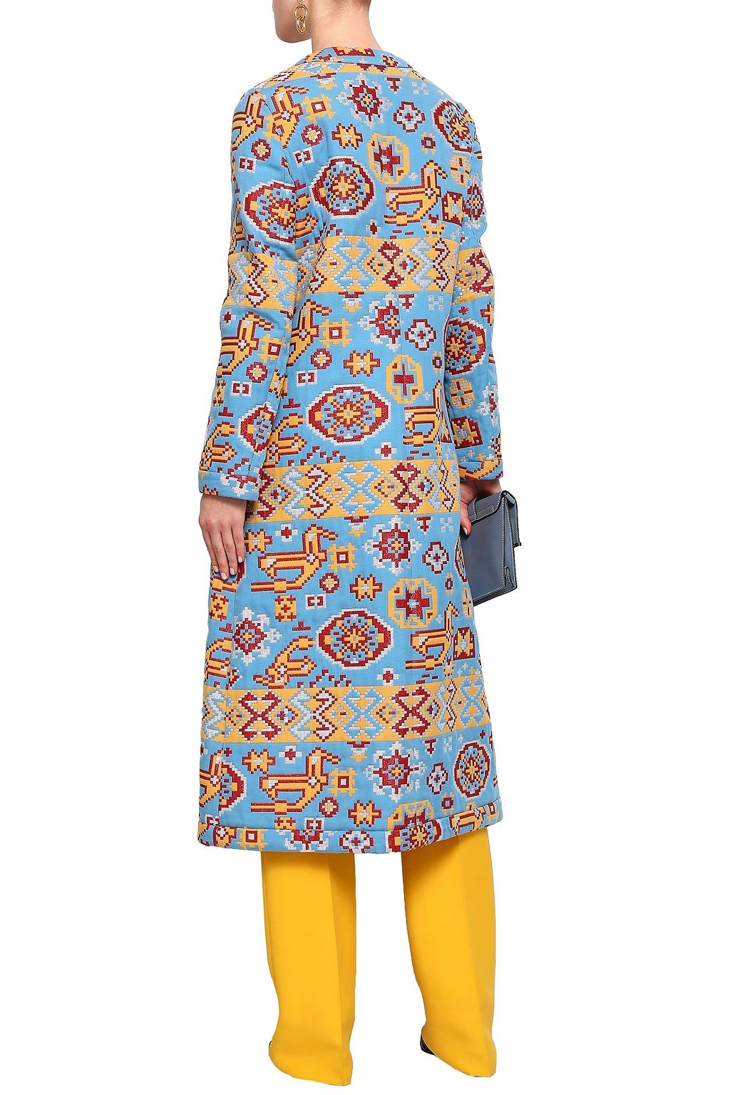 VALENTINO GARAVANI Metallic cotton-blend jacquard coat