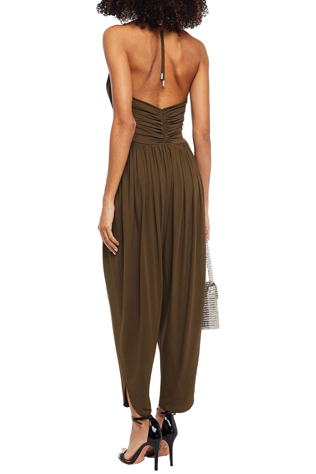 ALEXANDRE VAUTHIER Wrap-effect ruched stretch-crepe jumpsuit