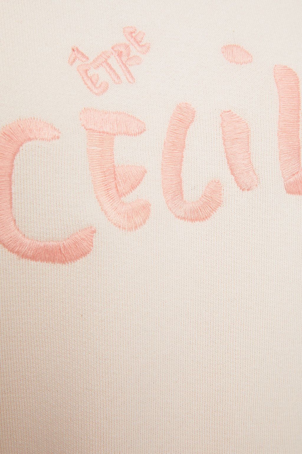 ÊTRE CÉCILE Embroidered French cotton-terry sweatshirt